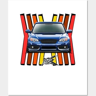 subaru legacy b4 rally blue Posters and Art